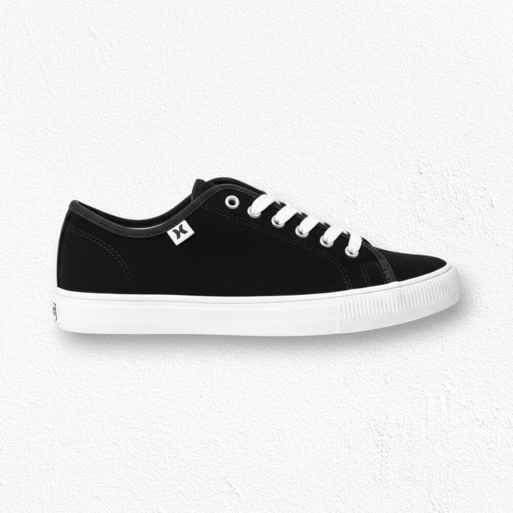 Hurley Black White Classic Low Top Ceta Suede Lace Up Lifestyle Sneakers Size 7
